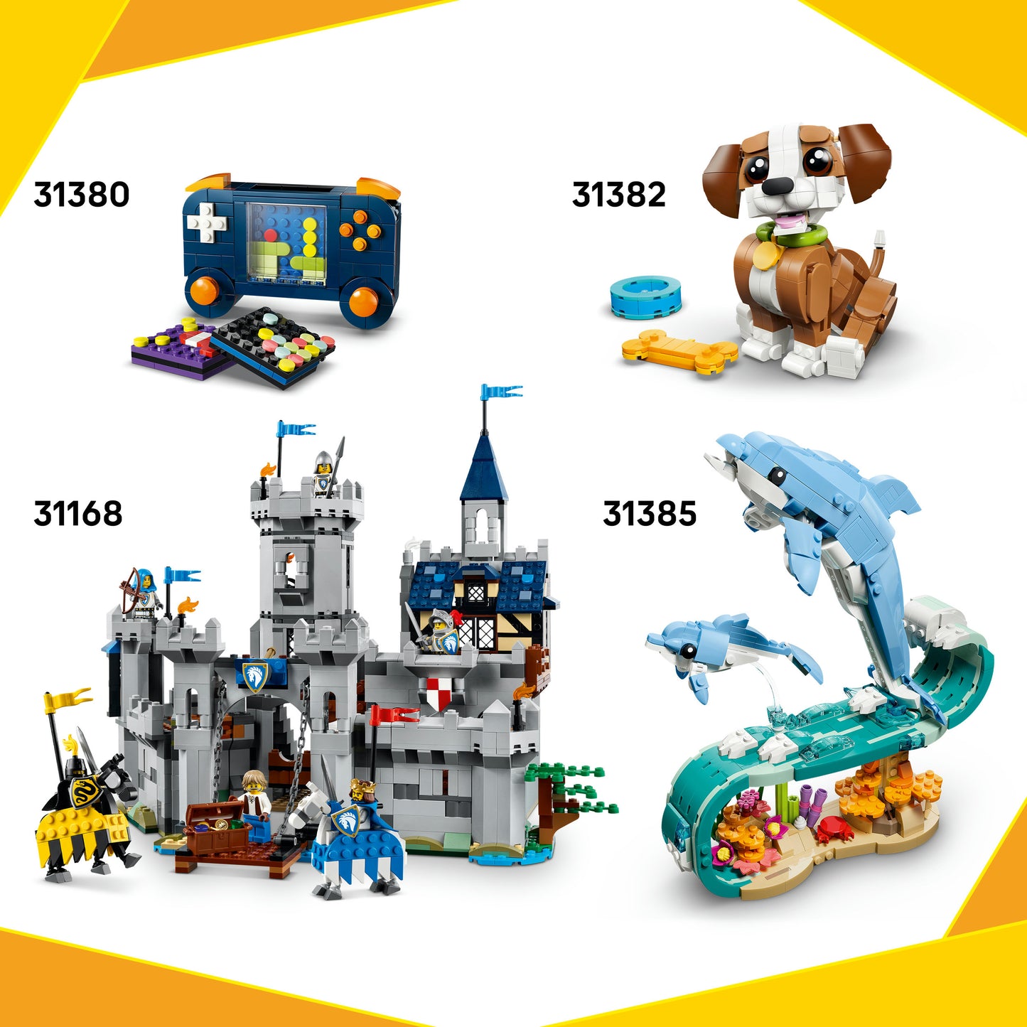 LEGO® Creator 3in1 Wilde dieren: Kleurrijke Kolibrie - Bouw Om tot Vlinder of Vis - 31384