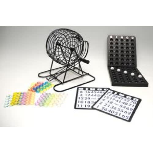 Bingomolen 20cm.zw.metaal klein 75 ballen