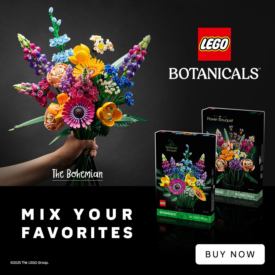 LEGO "The Bohemian" Boeket: LEGO 10313 Wilde Bloemen & LEGO 10280 Boeket