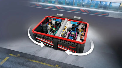 LEGO Pitbox met Mercedes AMG en Alpine F1 auto's 60444 City