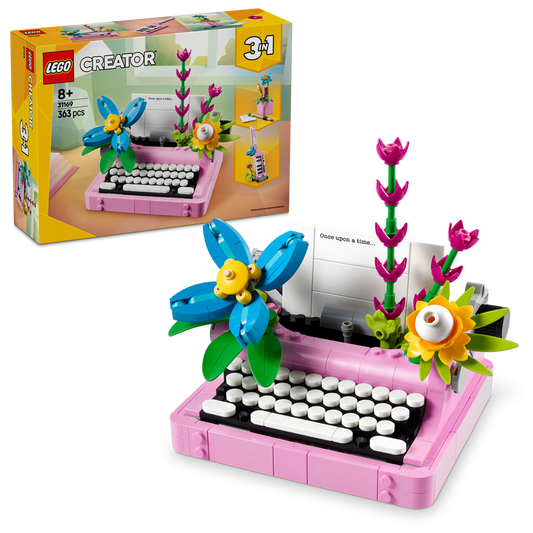 LEGO Typemachine met bloemen 31169 Creator 3-in-1 (verwacht: januari 2025)