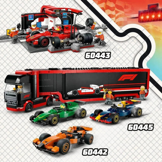 LEGO Formule 1 Combideal: 60442, 60443 & 60445 Formule 1 auto's