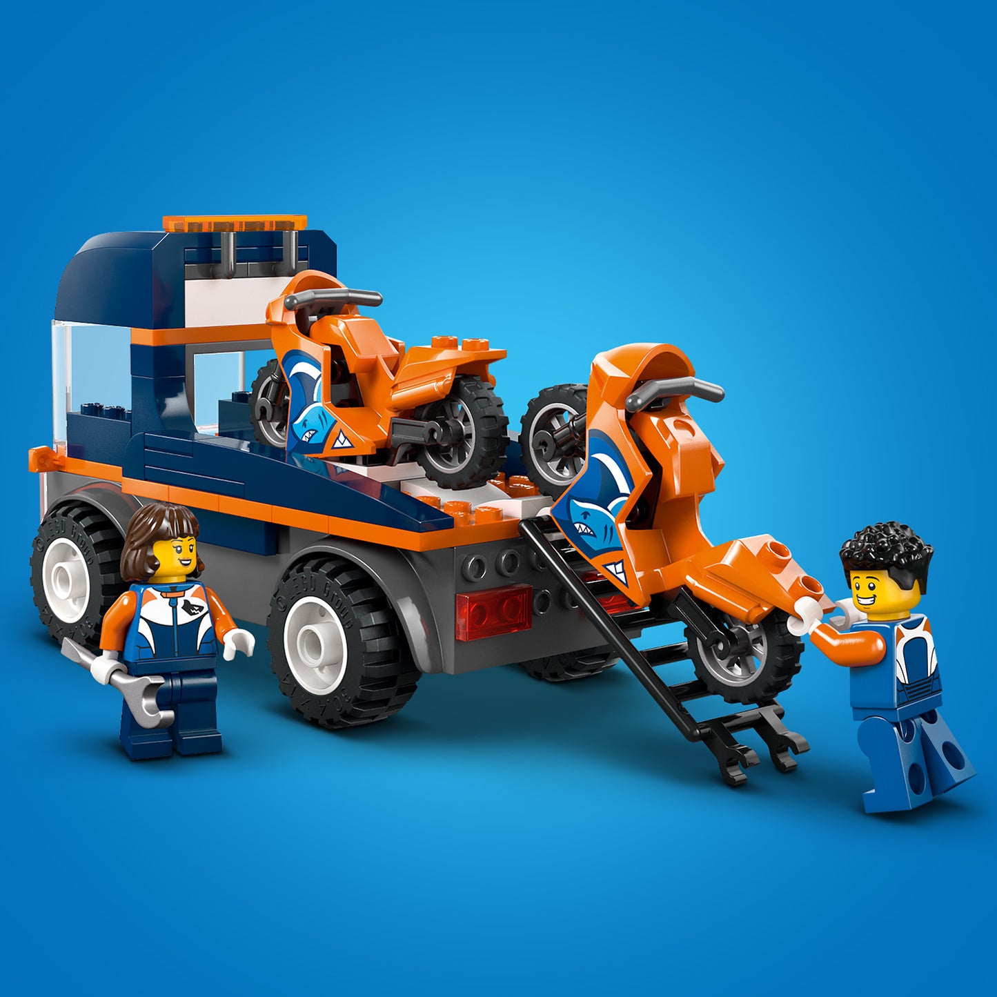 LEGO® City Transportwagen voor Motoren - Bouwset met Speelgoedvoertuig - 2 Minifiguren - 60491