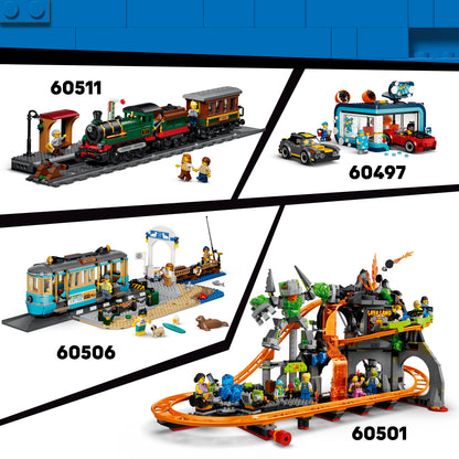 LEGO City Pizzacentrale met voertuigen - Bouwpakket voor Kinderen met Speelgoed Auto, Scooter, Drone, Speelmachine en 4 Minifiguren - Verjaardagscadeau voor Jongens en Meisjes Vanaf 6 Jaar - 60496