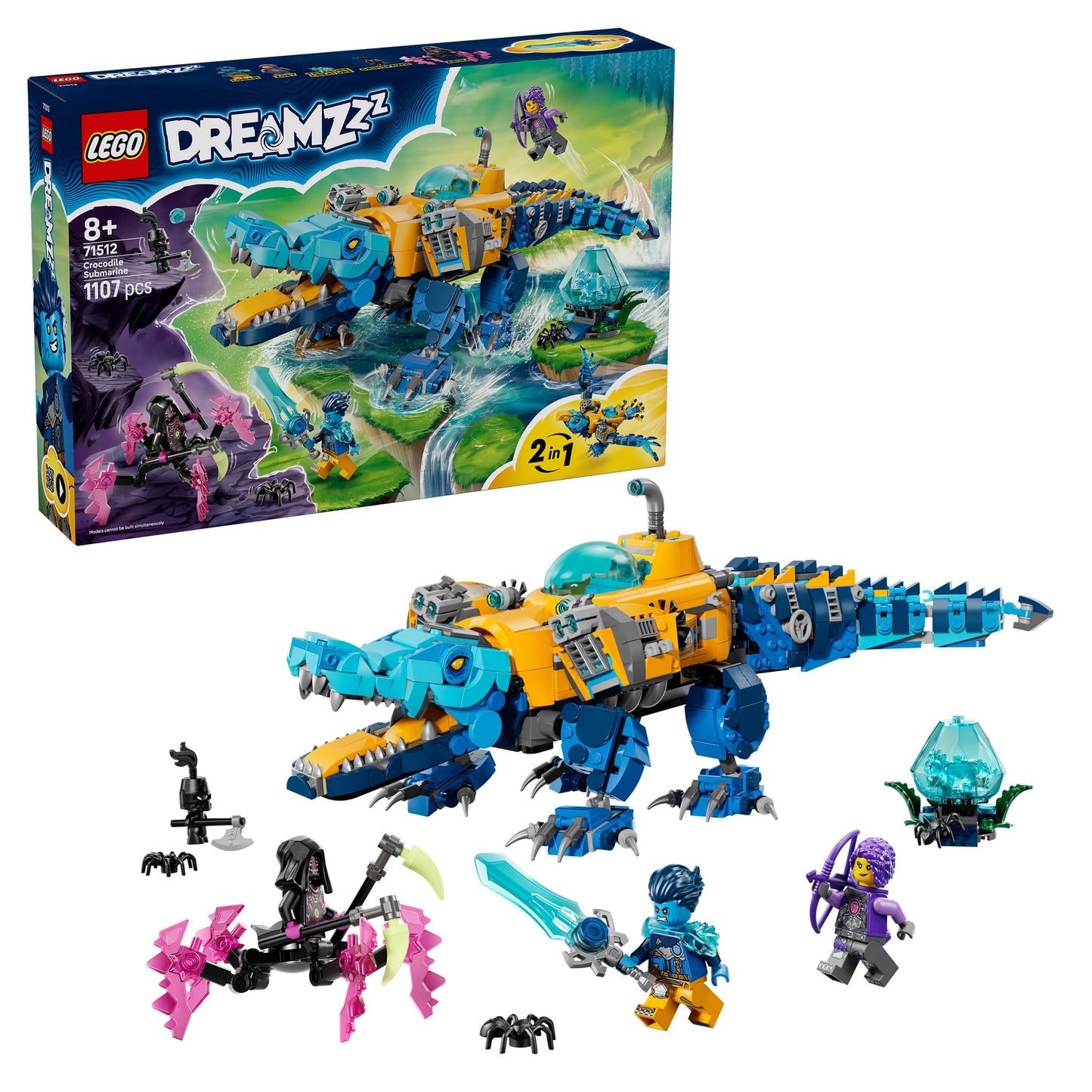 LEGO® DREAMZzz™ Krokodilonderzeeër Speelgoed - Bouwset voor Kinderen - 3 Minifiguren - 71512