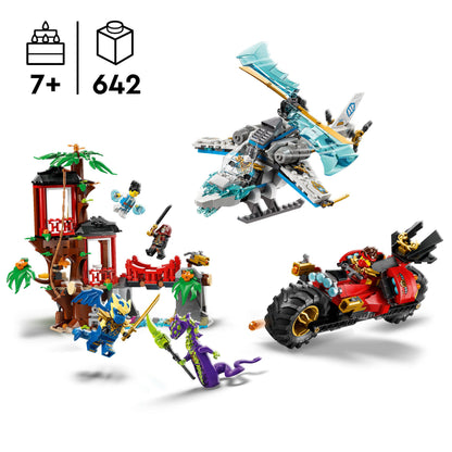 LEGO® NINJAGO® Ninjavoertuigen bij de Boomhut - Actiespeelgoed - Speelset met 6 Minifiguren - 71857