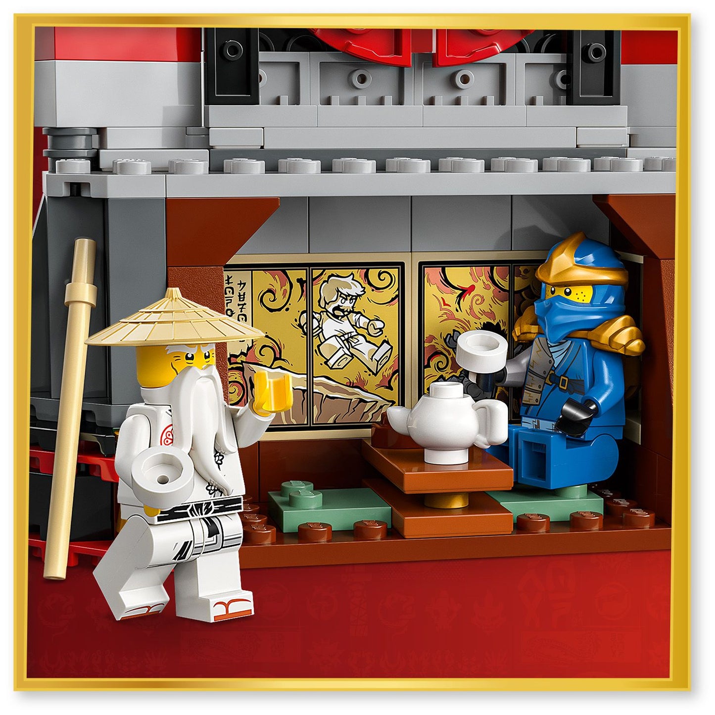 LEGO® NINJAGO® 15-Jarig Jubileum: Display met Ninjapersonages - 8 Minifiguren - Displaystandaard - 71866