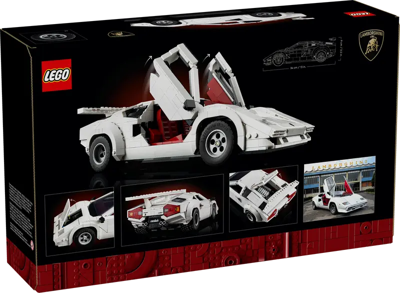 LEGO witte Lamborghini Countach 5000 Quattrovalvole 10337 Icons (Pre-Order: 1-2025)