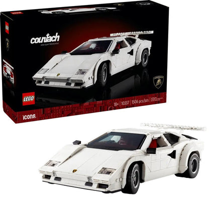 LEGO witte Lamborghini Countach 5000 Quattrovalvole 10337 Icons (Pre-Order: 1-2025)