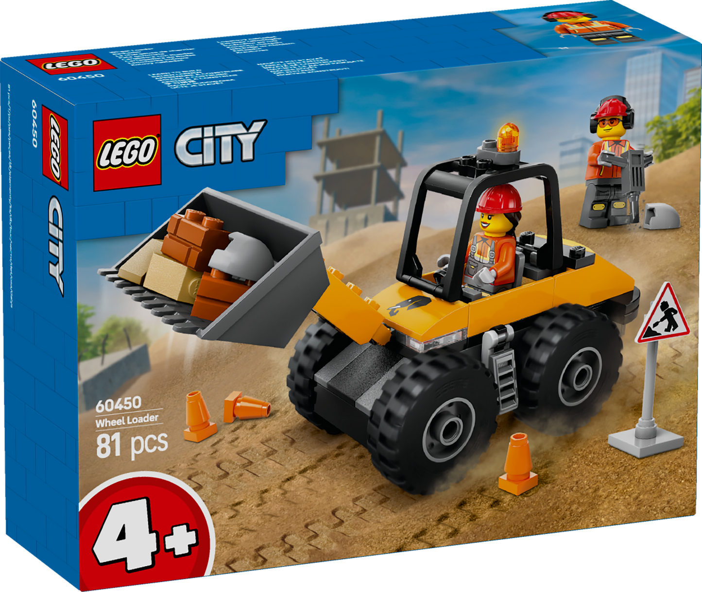 LEGO Yellow Wheel Loader Excavator 60450 City