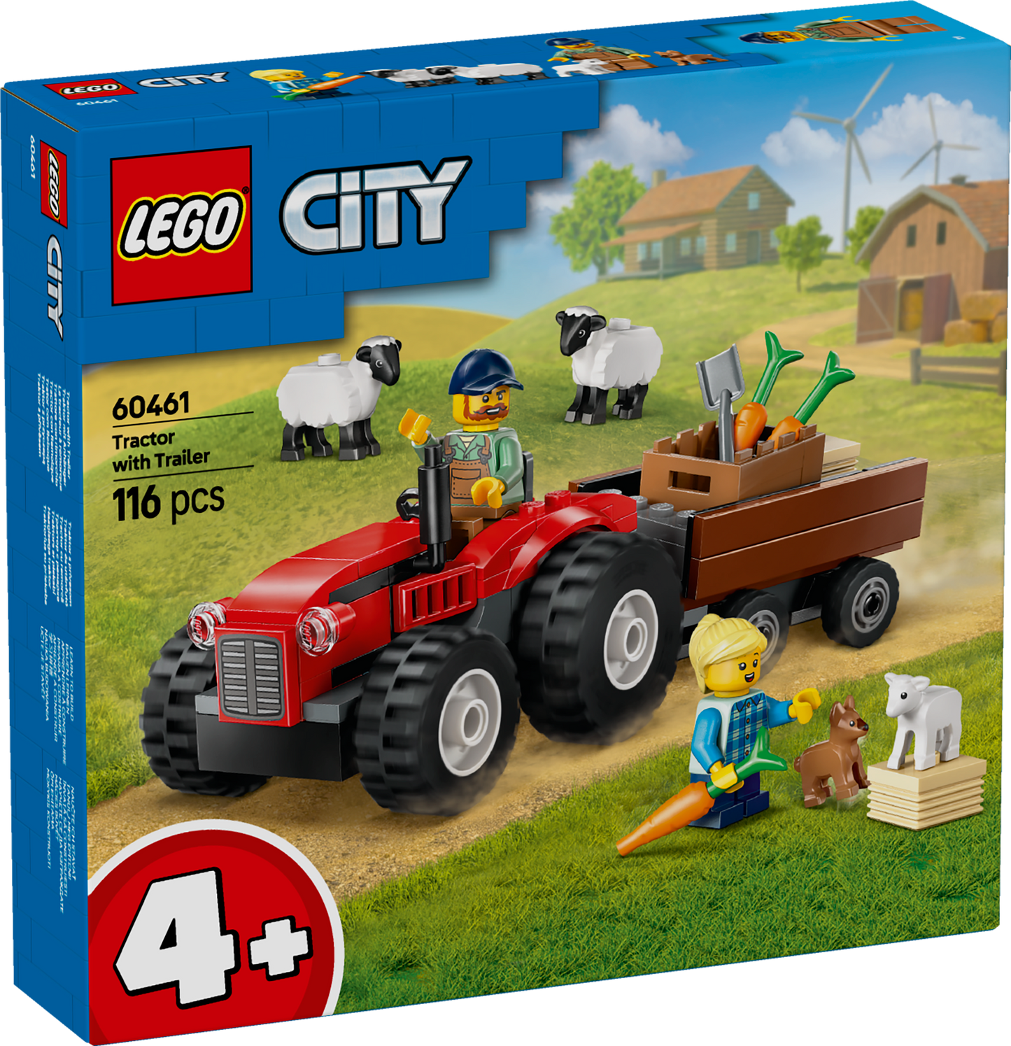 LEGO 60461 Roter Traktor mit Anhänger
