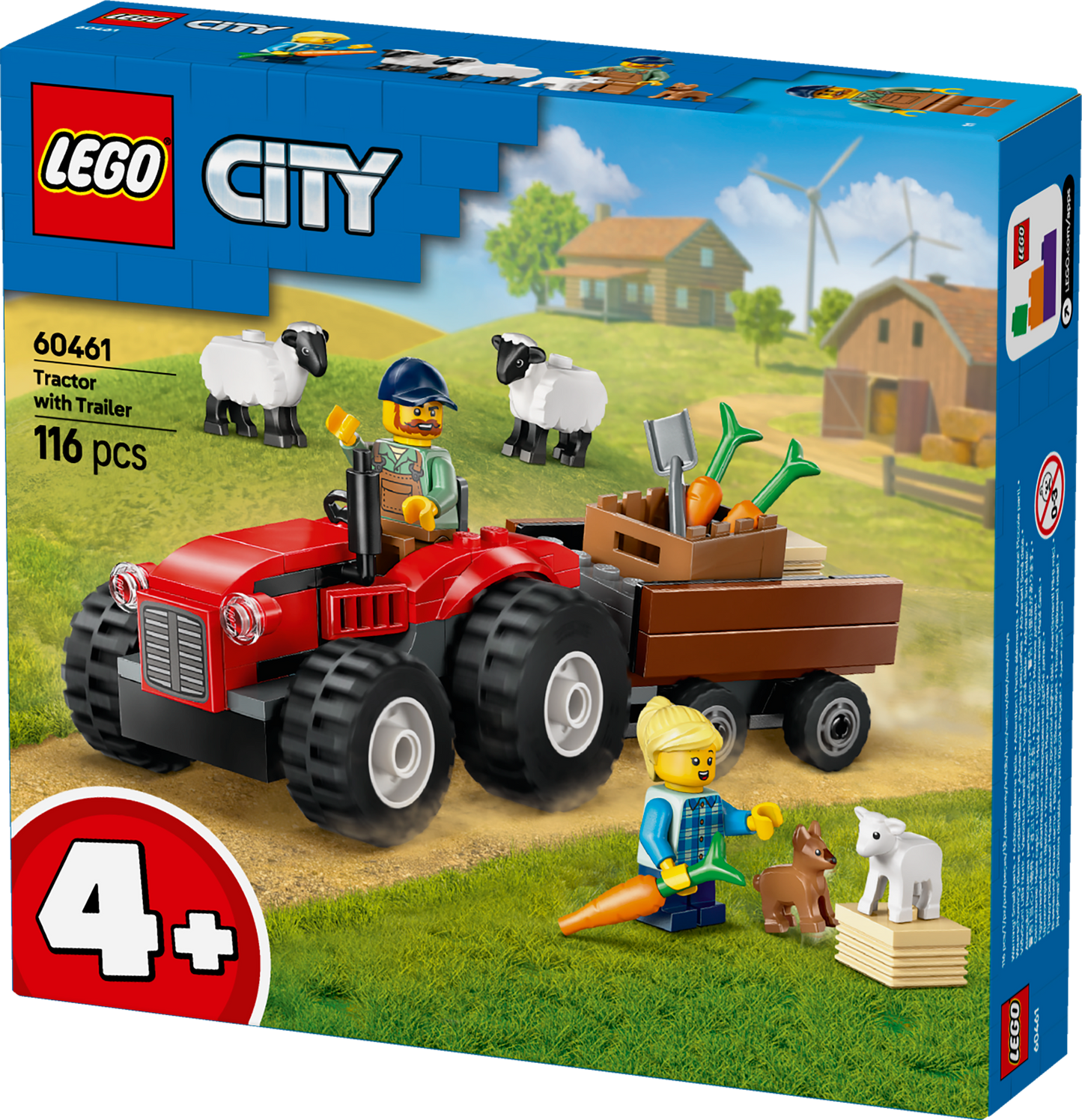 LEGO 60461 Roter Traktor mit Anhänger