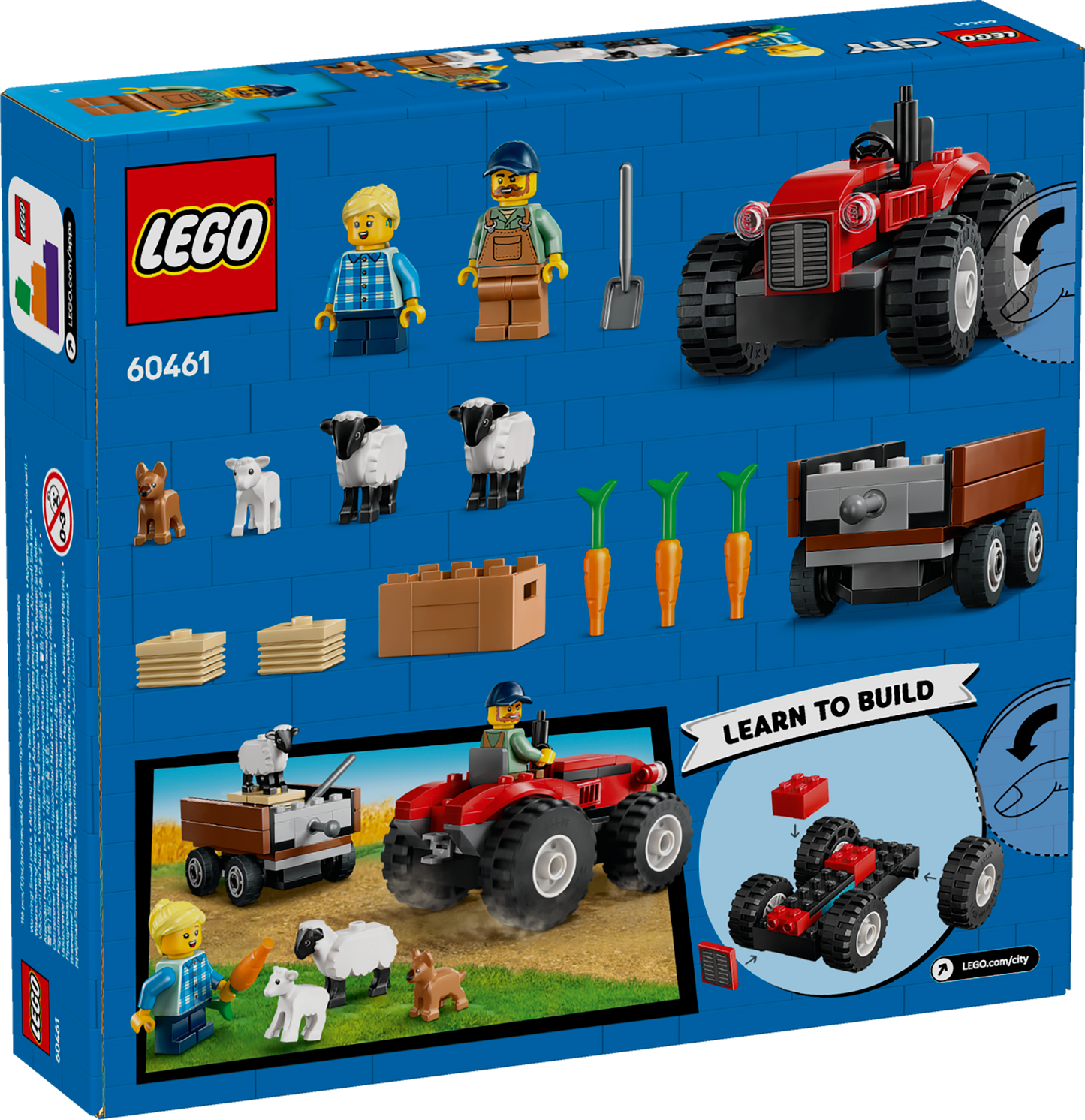 LEGO 60461 Roter Traktor mit Anhänger