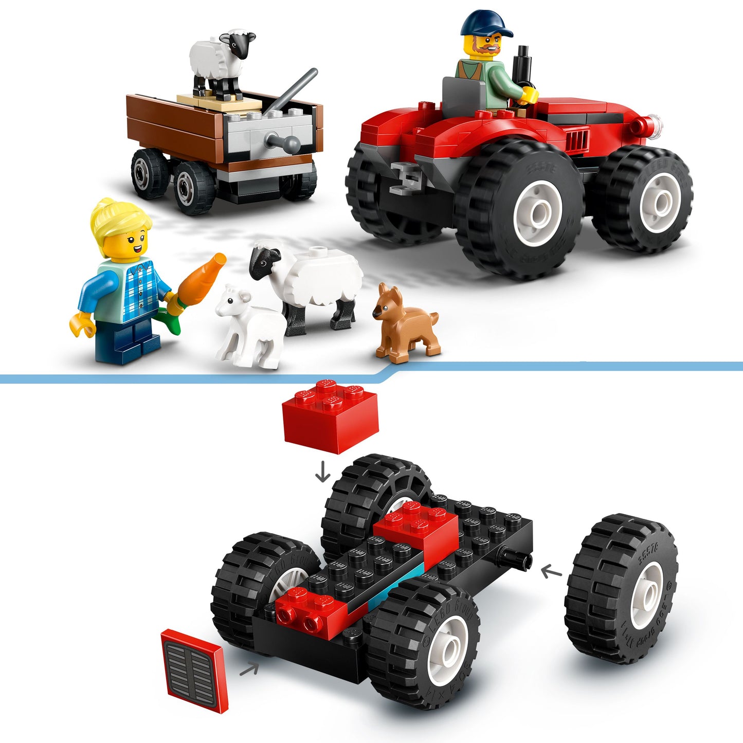 LEGO 60461 Roter Traktor mit Anhänger