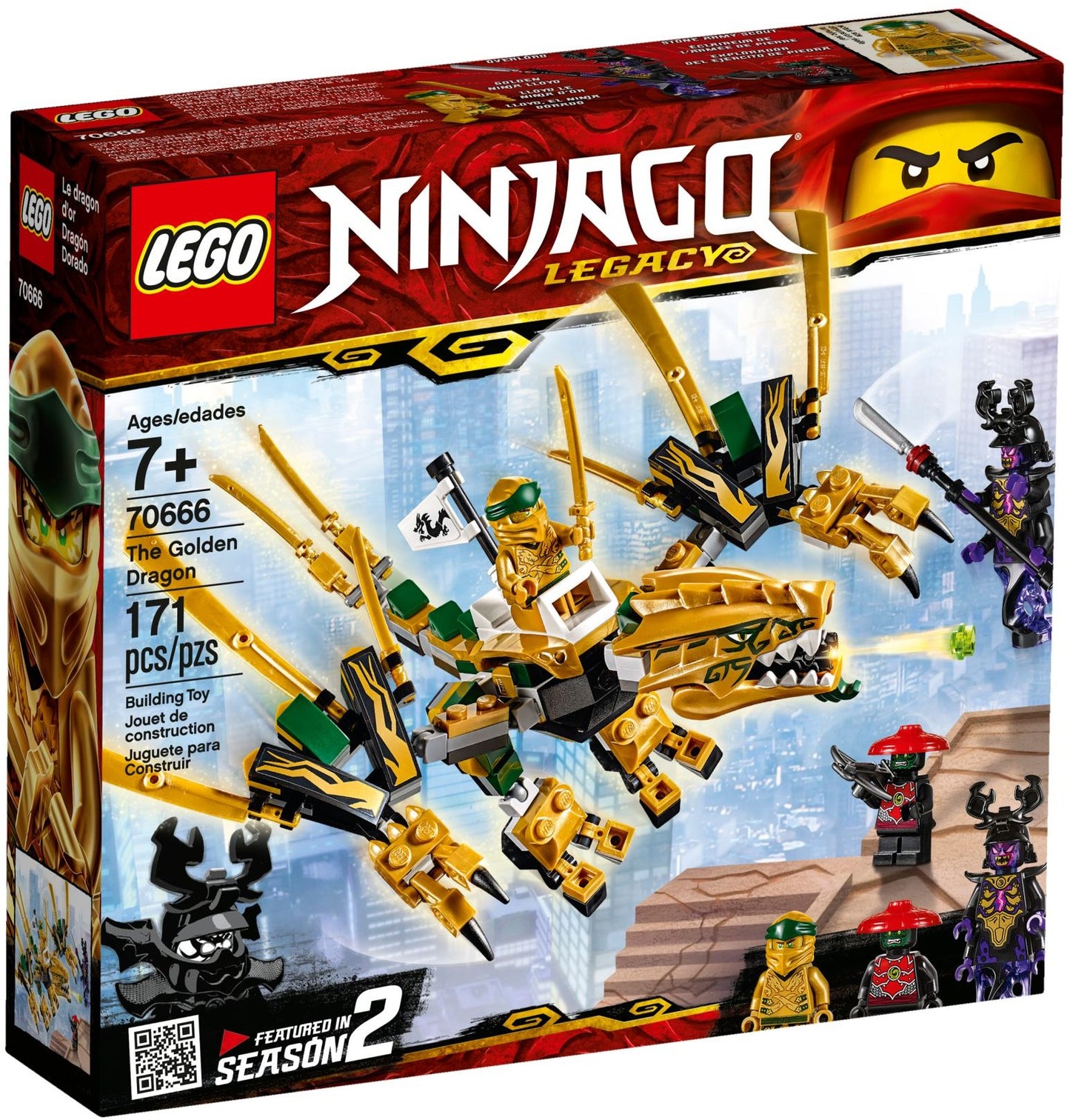 LEGO Gouden Draak met Ninja Lloyd 70666 Ninjago