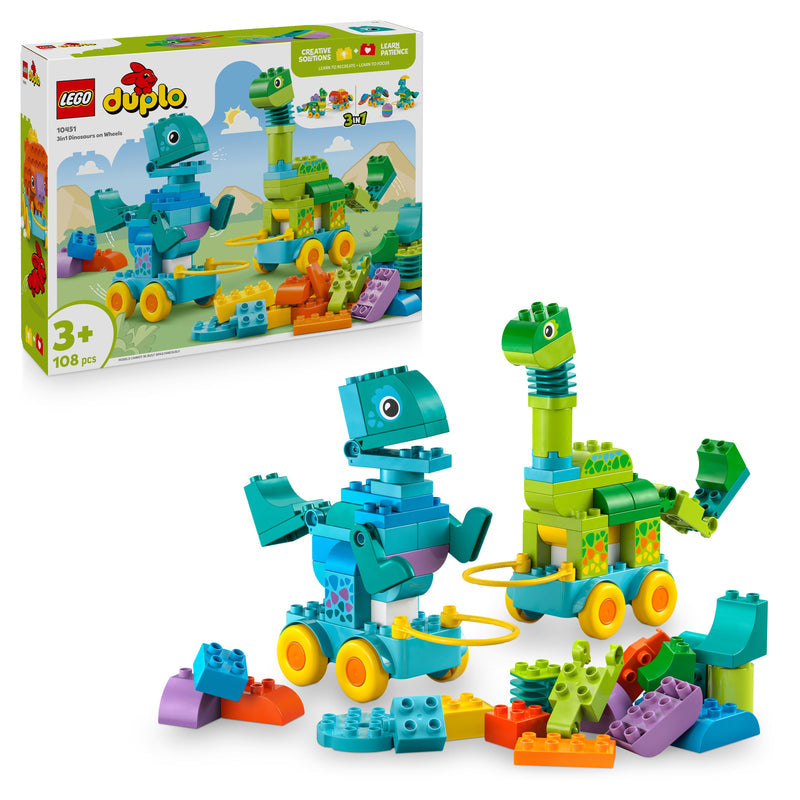 LEGO 3-in-1 dinosaurussen op wielen 10451 DUPLO