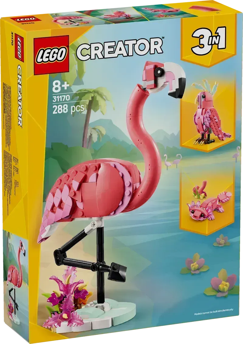 LEGO Wilde dieren Roze Flamingo 31170 Creator (Pre-Order: maart 2025)