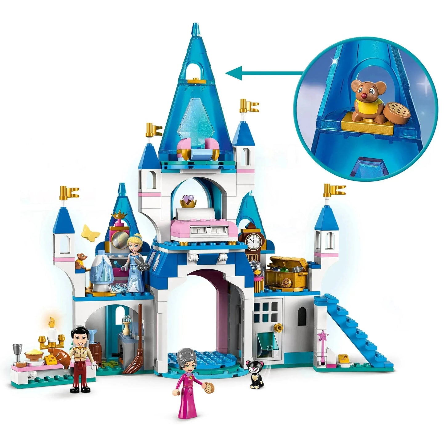 LEGO Het Disney kasteel van Assepoester en de knappe prins 43206 Disney