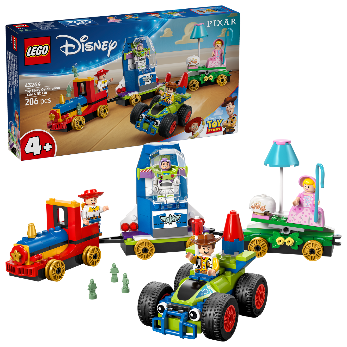 LEGO Toy Story feesttrein en RC auto 43264 Disney
