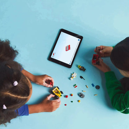 LEGO Raceauto pakket: pizzabestelwagen vs Brandweerwagen 60458 City