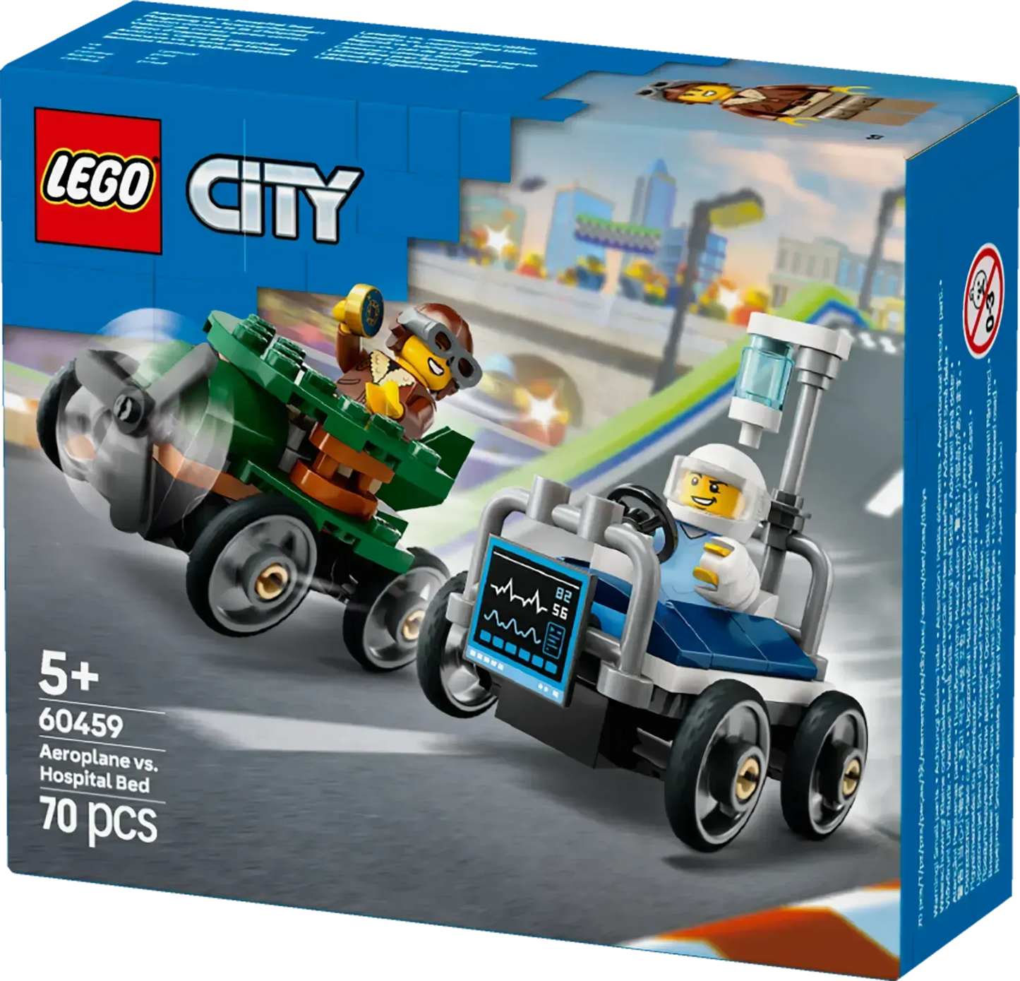 LEGO Raceauto pakket: vliegtuig vs ziekenhuisbed 60459 City