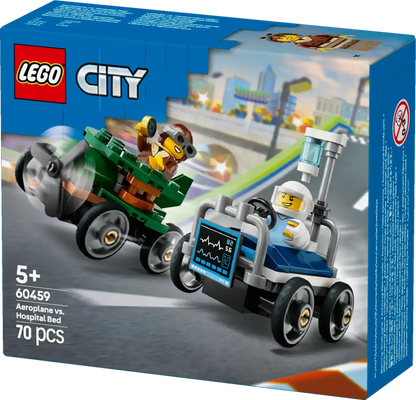 LEGO Raceauto pakket: vliegtuig vs ziekenhuisbed 60459 City