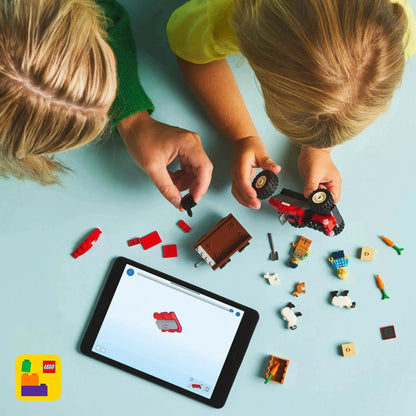 LEGO Rode tractor met aanhanger en schapen 60461 City