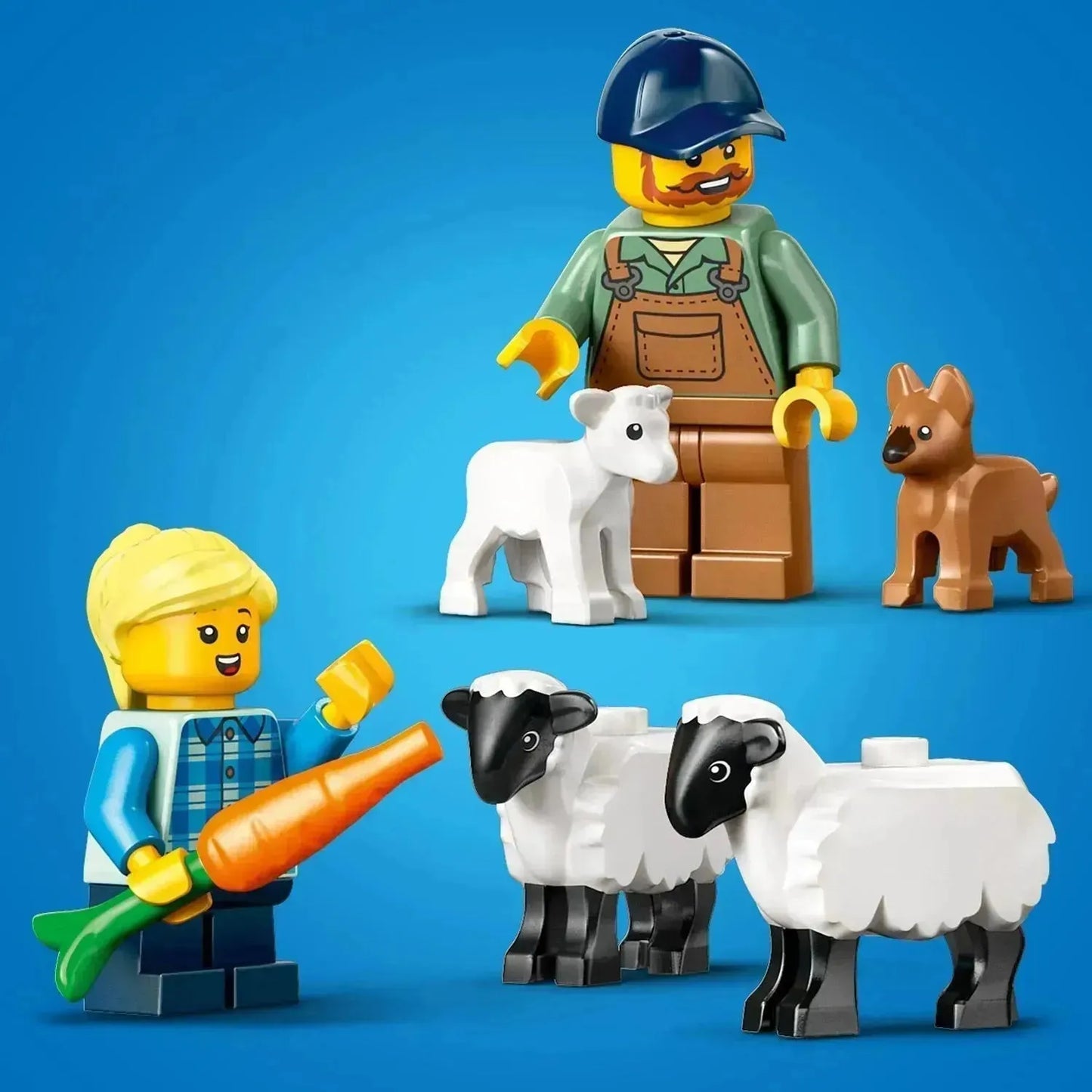 LEGO Rode tractor met aanhanger en schapen 60461 City