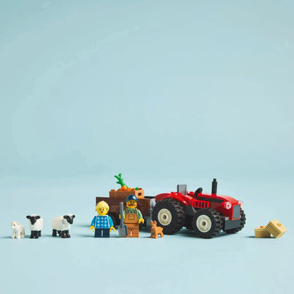 LEGO Rode tractor met aanhanger en schapen 60461 City