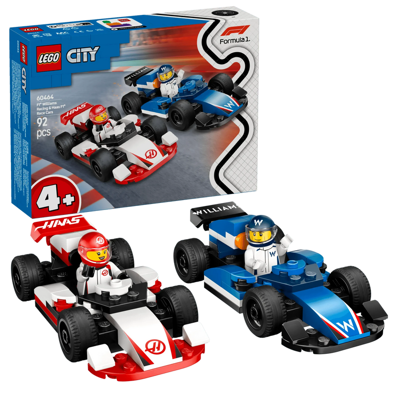 LEGO F1 Williams Racing & Haas Formule 1 auto's 60464 City