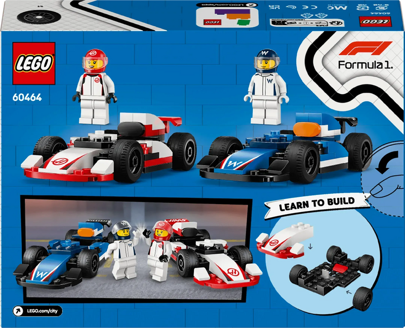 LEGO F1 Williams Racing & Haas Formule 1 auto's 60464 City