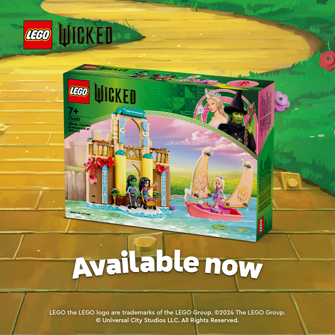 LEGO Glinda, Elphaba en Nessarose op Shiz University 75681 Wicked (Pre-Order: oktober)