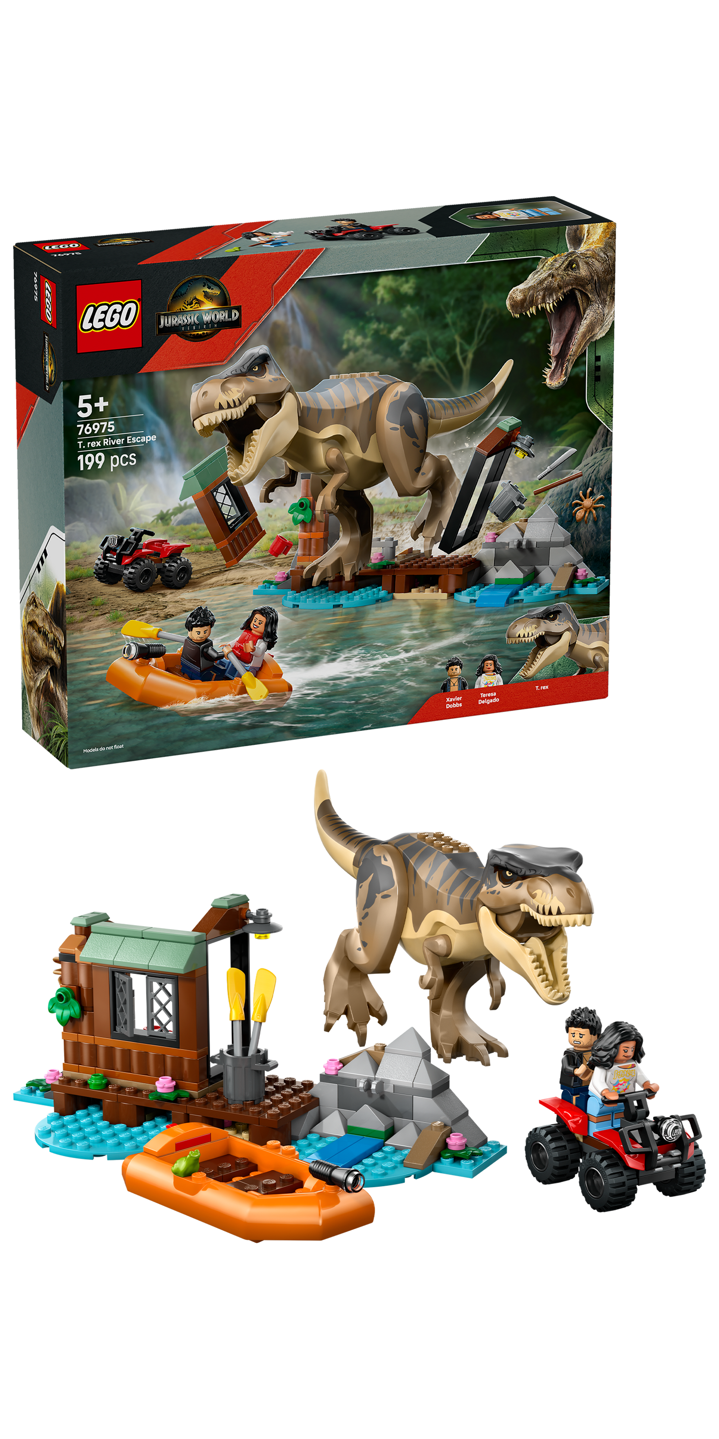 LEGO T. rex rivierontsnapping 76975 Jurassic World