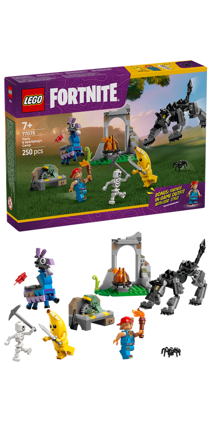 LEGO Peely en Sparkplugs kamp 77075 Fortnite