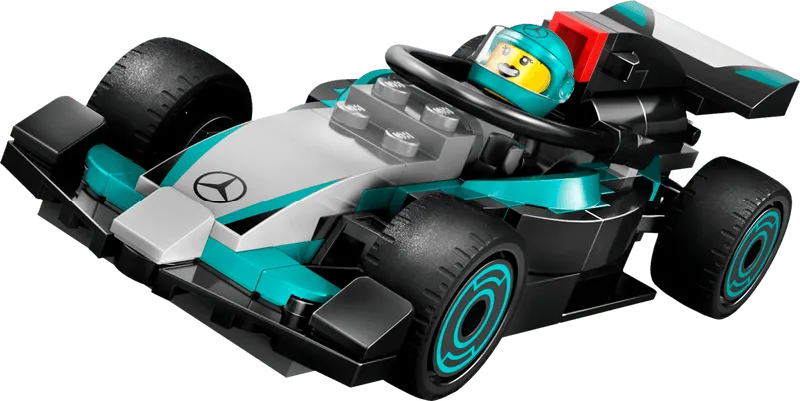 LEGO Pitbox met Mercedes AMG en Alpine F1 auto's 60444 City