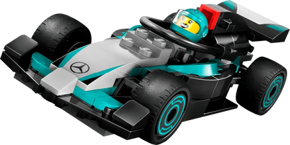 LEGO Pitbox met Mercedes AMG en Alpine F1 auto's 60444 City