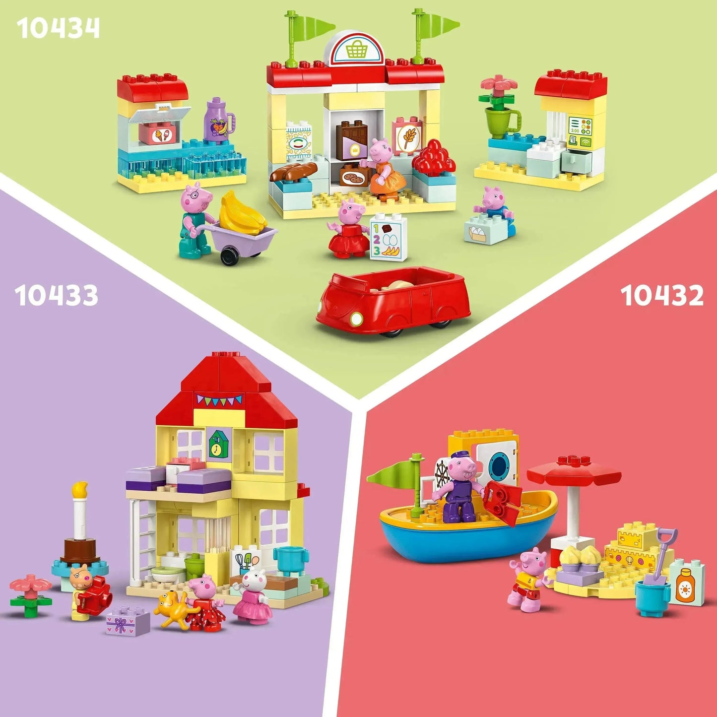 Combideal LEGO Peppa Pig 1: 10432, 10433 & 10434 PEPPA PIG @ 2TTOYS | Official LEGO shop😊🥰 LEGO €. 121.49