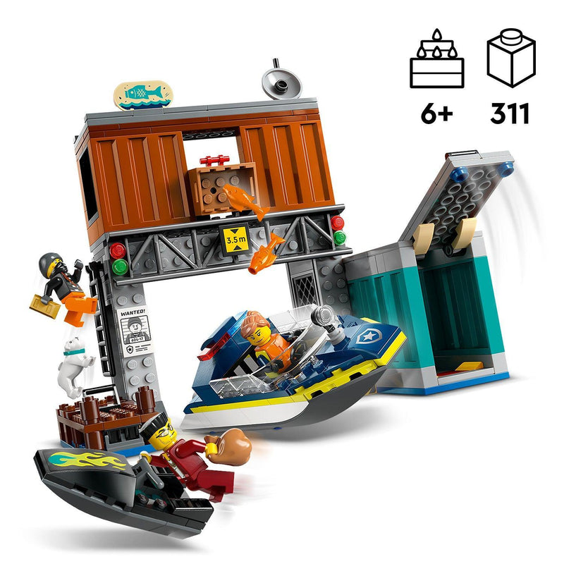 LEGO Politiespeedboot en boevenschuilplaats 60417 City LEGO CITY @ 2TTOYS LEGO €. 32.49