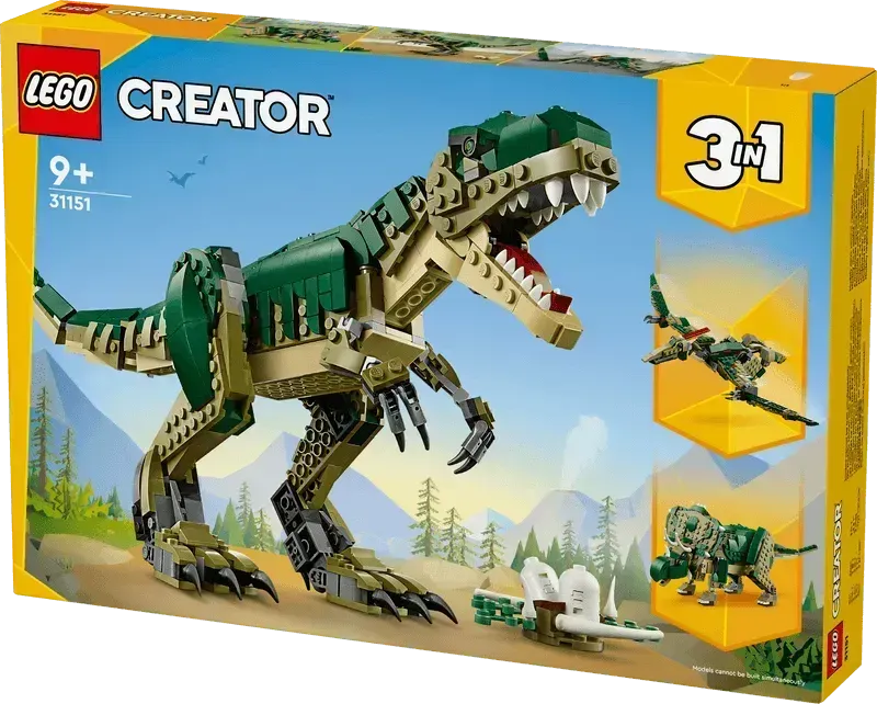 LEGO Angstaanjagende T-Rex 31151 Creator LEGO CREATOR 3 IN 1 @ 2TTOYS | Official LEGO shop😊🥰 LEGO €. 49.99