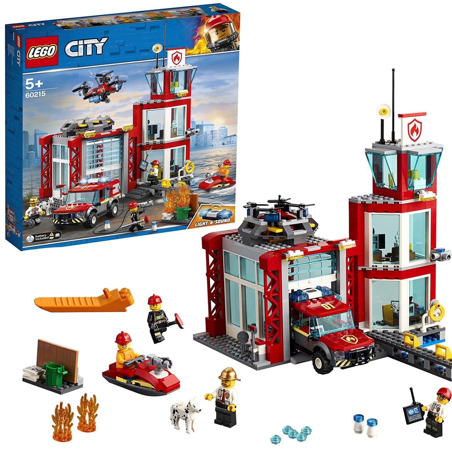 LEGO Brandweer Kazerne met brandweerwagen 60215 City LEGO CITY BRANDWEER @ 2TTOYS | Official LEGO shop😊🥰 LEGO €. 49.99