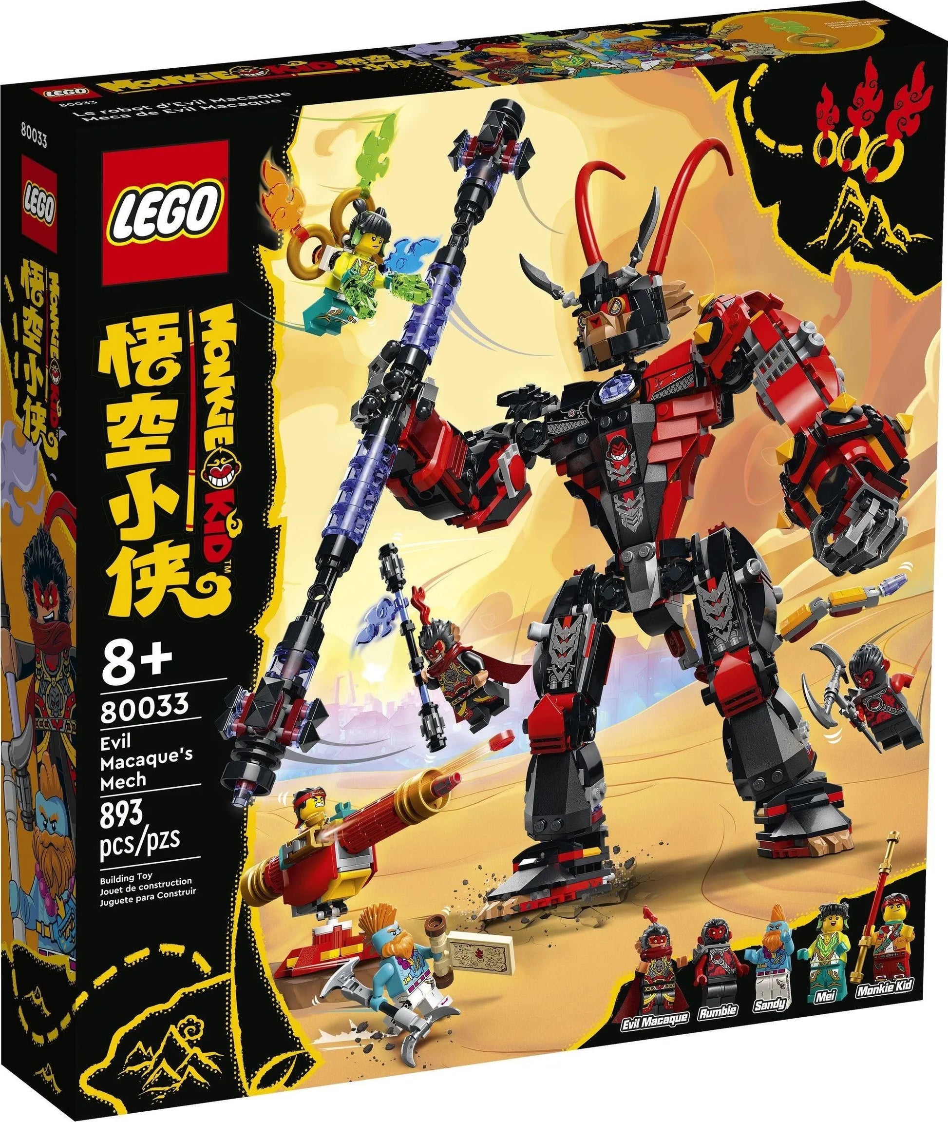 LEGO Evil Macaque's Mecha 80033 Monkie Kid LEGO Monkie Kid - Season 3 @ 2TTOYS | Official LEGO shop😊🥰 LEGO €. 89.99