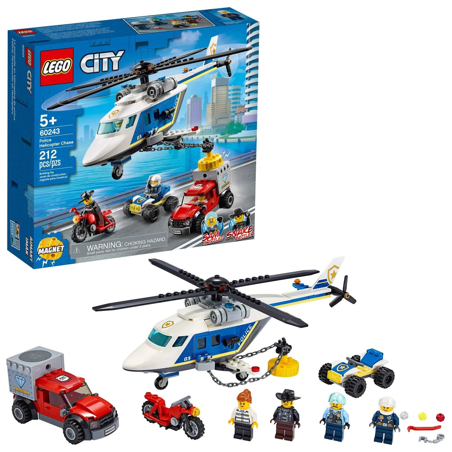 LEGO Politie Helikopter achtervolging 60243 City LEGO CITY POLITIE @ 2TTOYS | Official LEGO shop😊🥰 LEGO €. 22.49