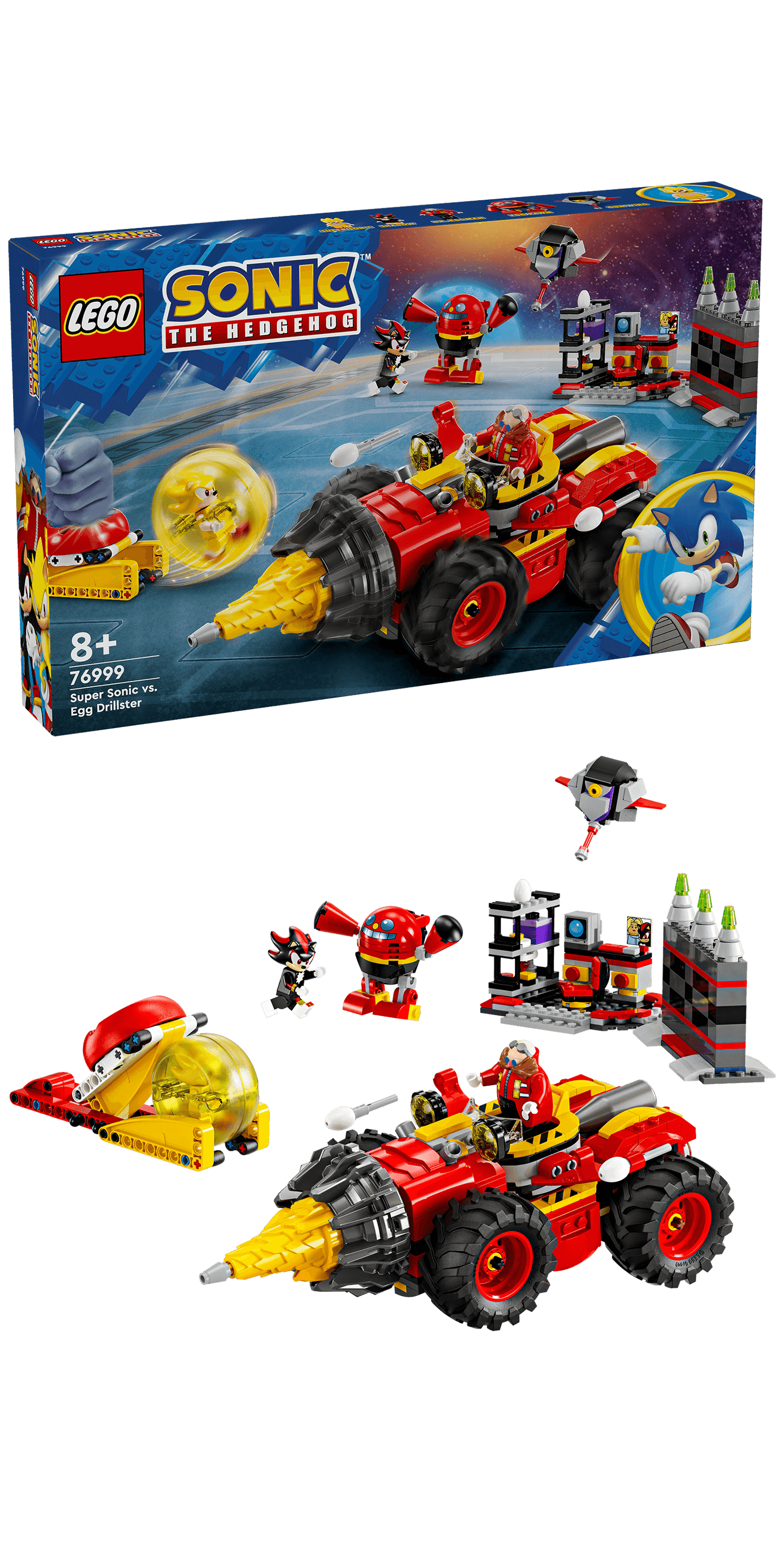 LEGO Super Sonic vs. Egg Drillster 76999 Sonic LEGO Sonic @ 2TTOYS | Official LEGO shop😊🥰 LEGO €. 67.99