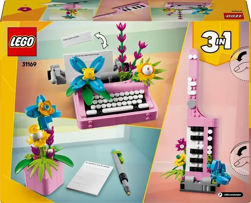 LEGO Typemachine met bloemen 31169 Creator 3-in-1 @ 2TTOYS | Official LEGO shop😊🥰 LEGO €. 26.49