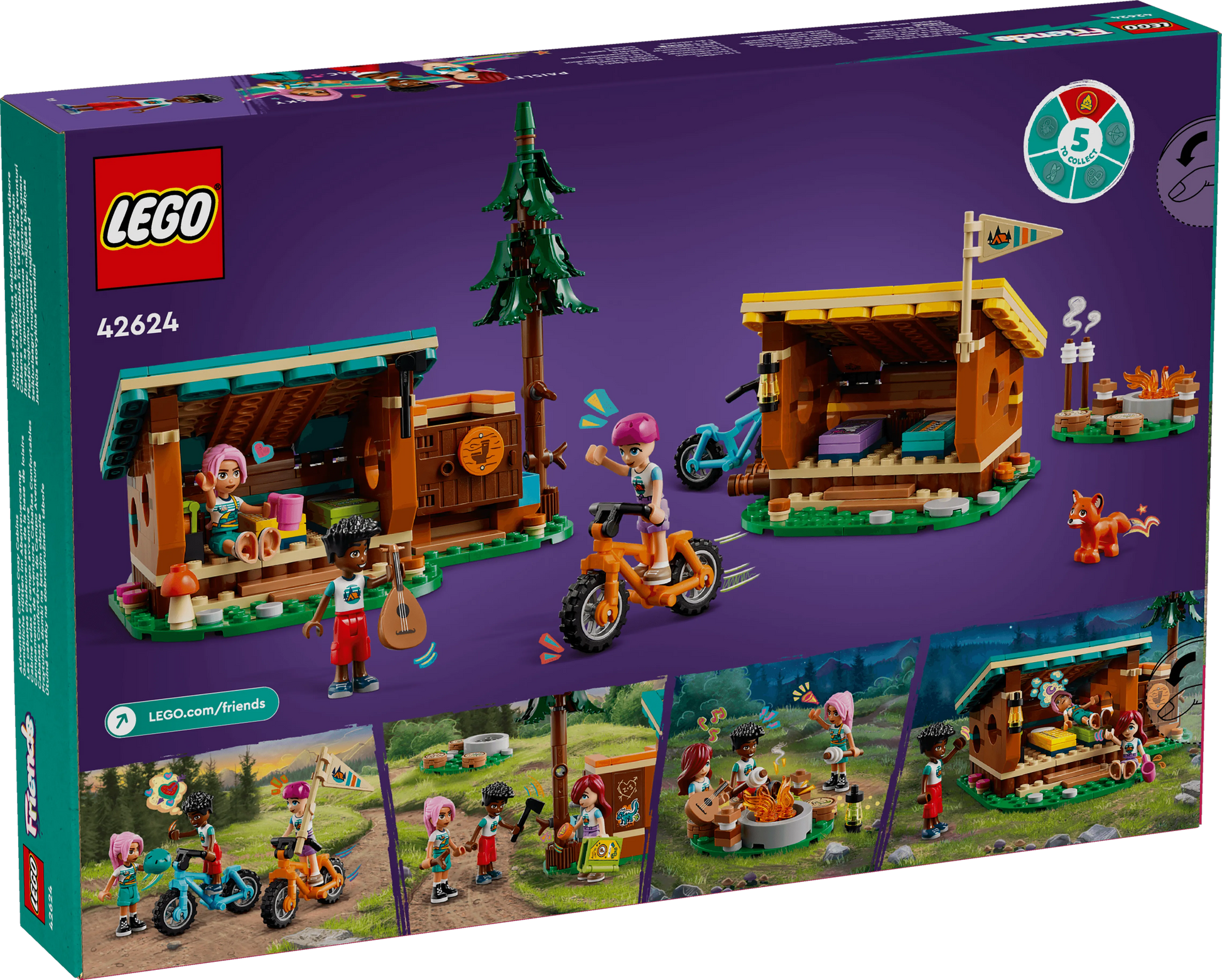 LEGO Vakantie Kamp Knusse Hutten 42624 Friends (Pre-Order: verwacht juni) LEGO Friends @ 2TTOYS LEGO €. 37.49