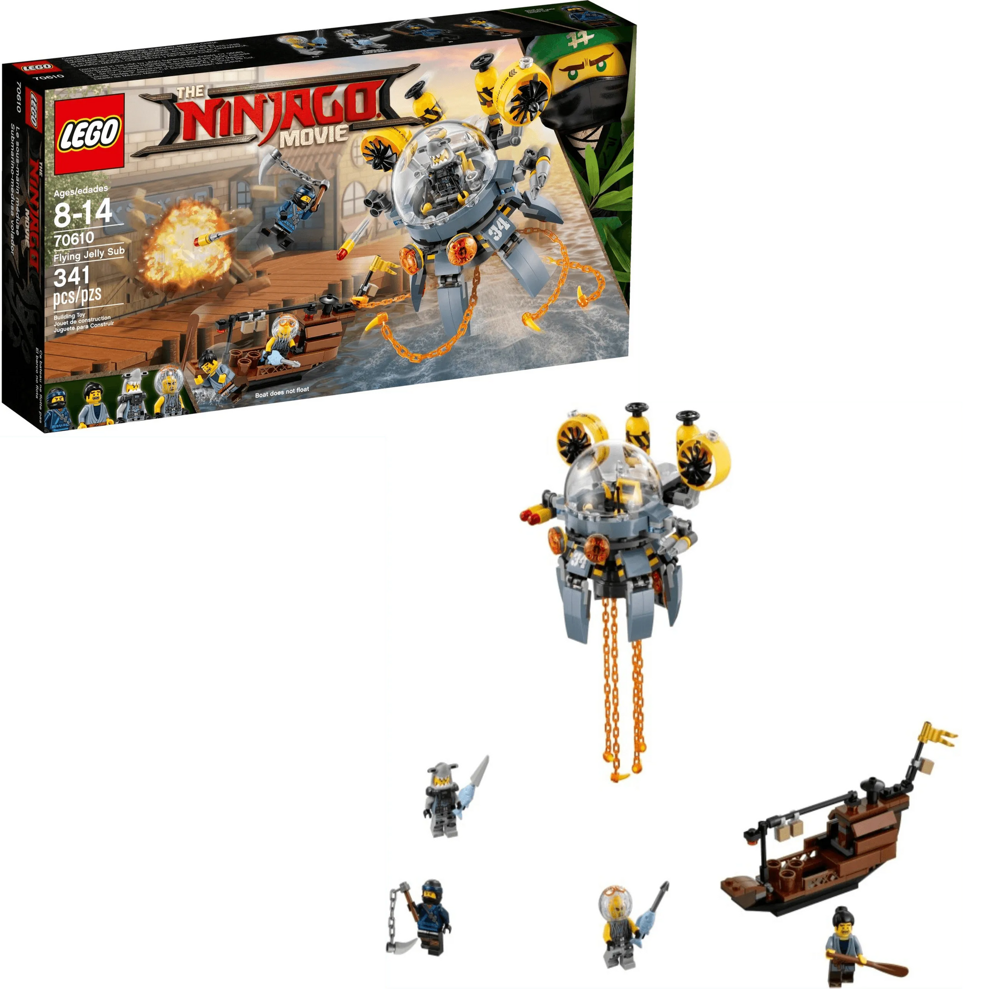 LEGO Vliegende kwal duikboot 70610 Ninjago LEGO NINJAGO @ 2TTOYS | Official LEGO shop😊🥰 LEGO €. 44.99