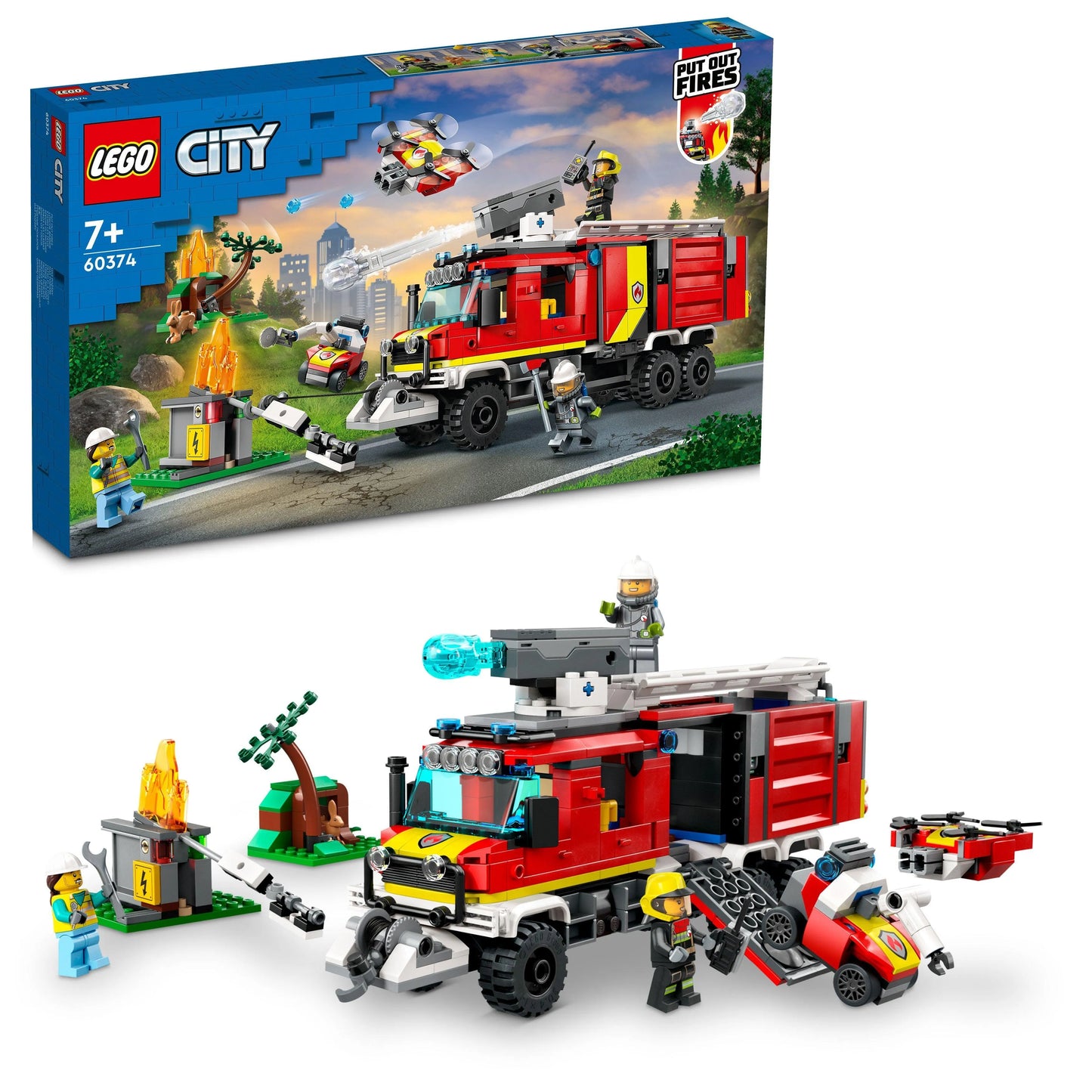 LEGO Commandowagen brandweer 60374 City LEGO CITY @ 2TTOYS | Official LEGO shop😊🥰 LEGO €. 46.49