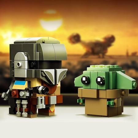 LEGO Mandalorian en het kind Yoda 75317 Brickheadz LEGO STARWARS @ 2TTOYS LEGO €. 24.99