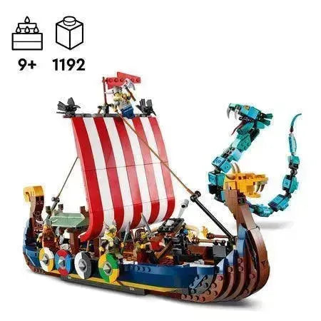 LEGO Viking schip met Midgard slang 31132 Creator LEGO CREATOR @ 2TTOYS | Official LEGO shop😊🥰 LEGO €. 119.99