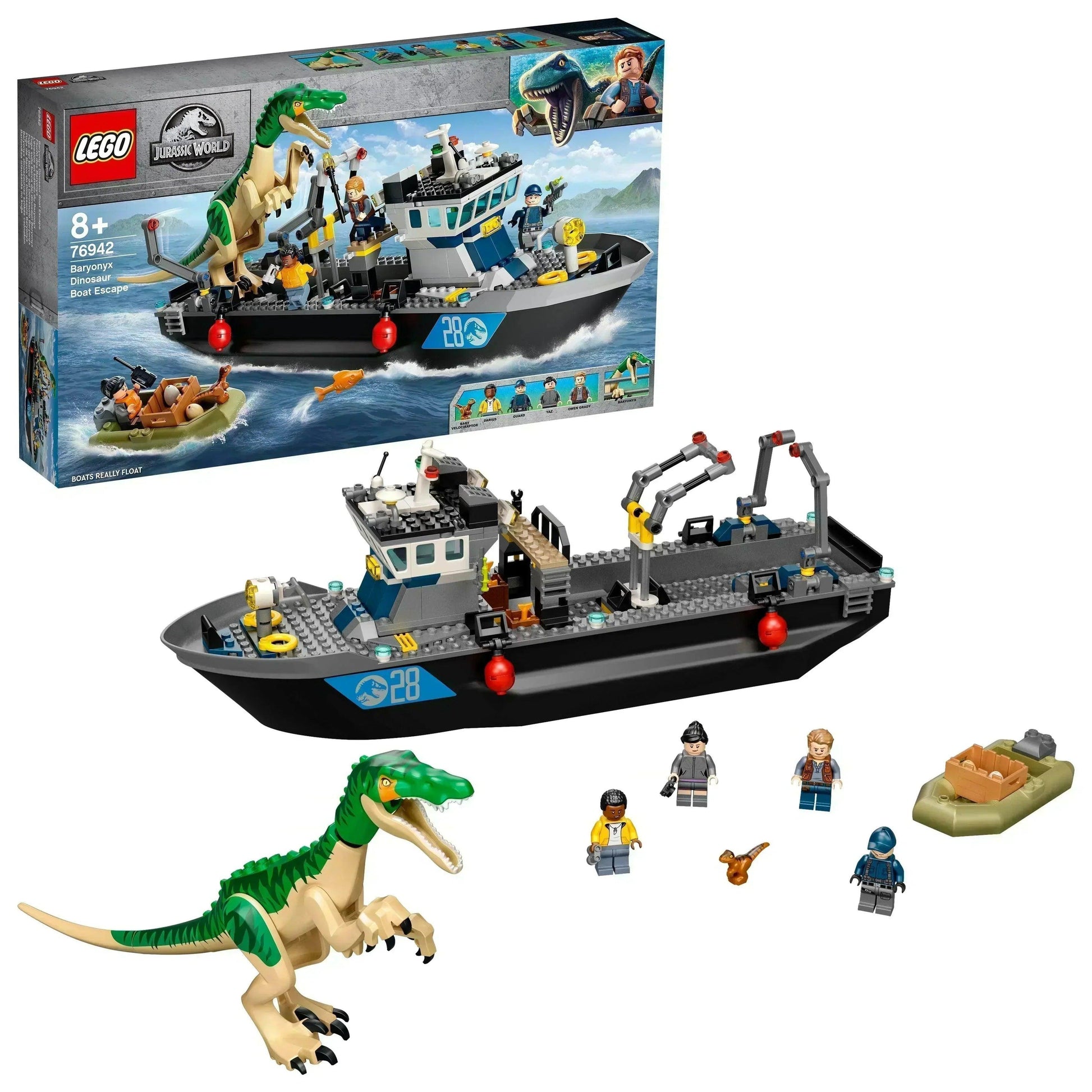 LEGO World Bootontsnapping van dinosaurus Baryonyx 76942 Jurassic World LEGO JURASSIC WORLD @ 2TTOYS LEGO €. 99.99